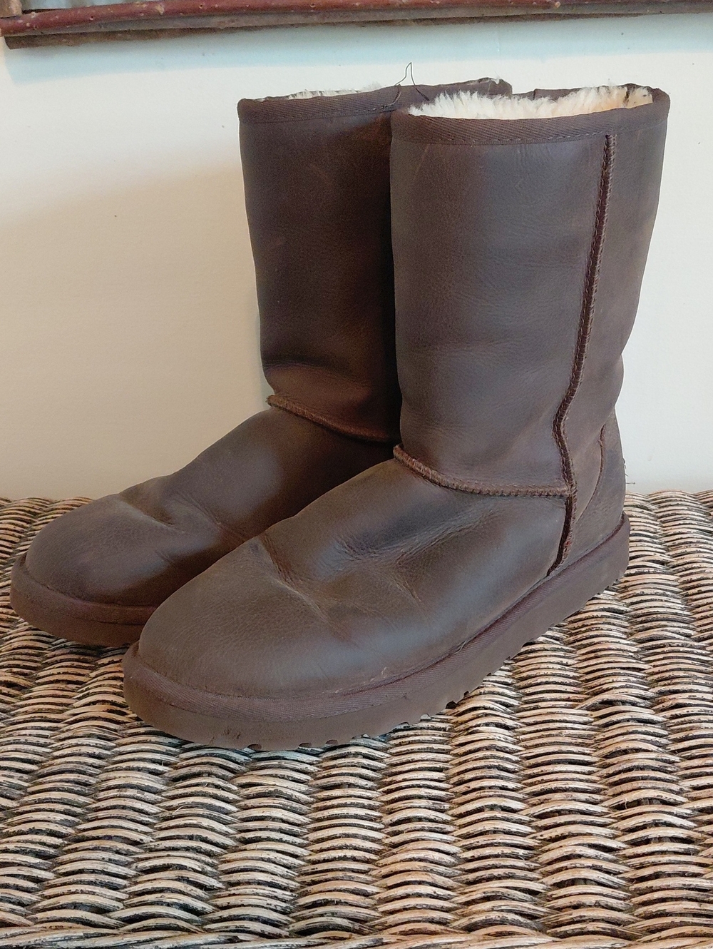 UGG Chocolate Brown Classic Short Leather Boots